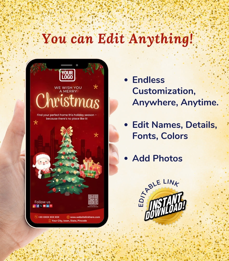 DIY Merry Christmas Wishes for Real Estate - Festive Card