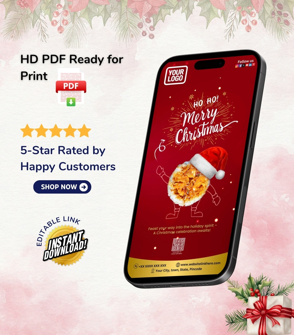 DIY Merry Christmas Wishes for Restaurant & Hotel Industry - Festive Card