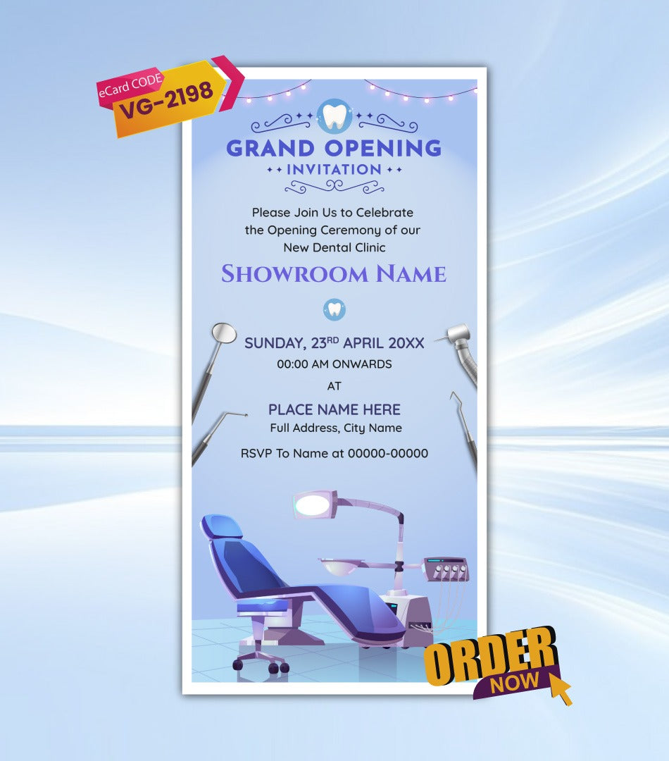 Dental Clinic Grand Opening Invitation