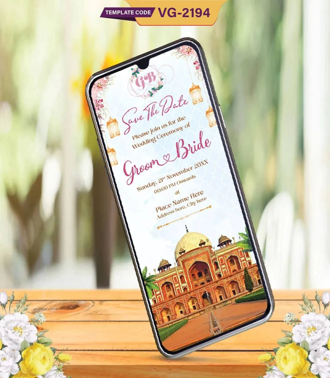 Destination Save The Date Wedding Invitation