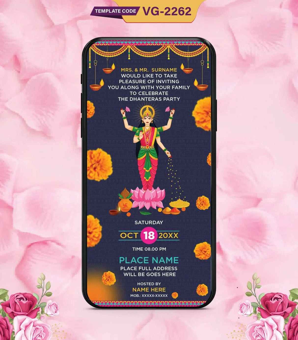 Dhanteras Invitation Card