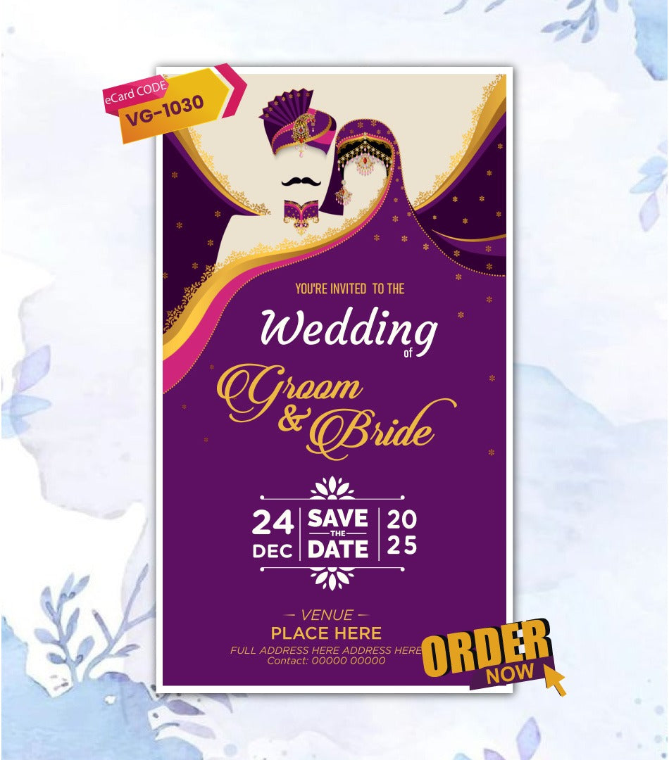 Digital Marwari Theme Wedding Invitation