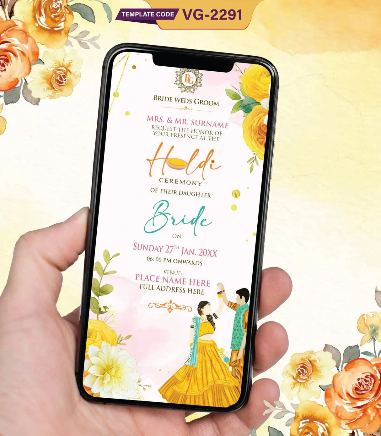 Digital Haldi Ceremony Invitation