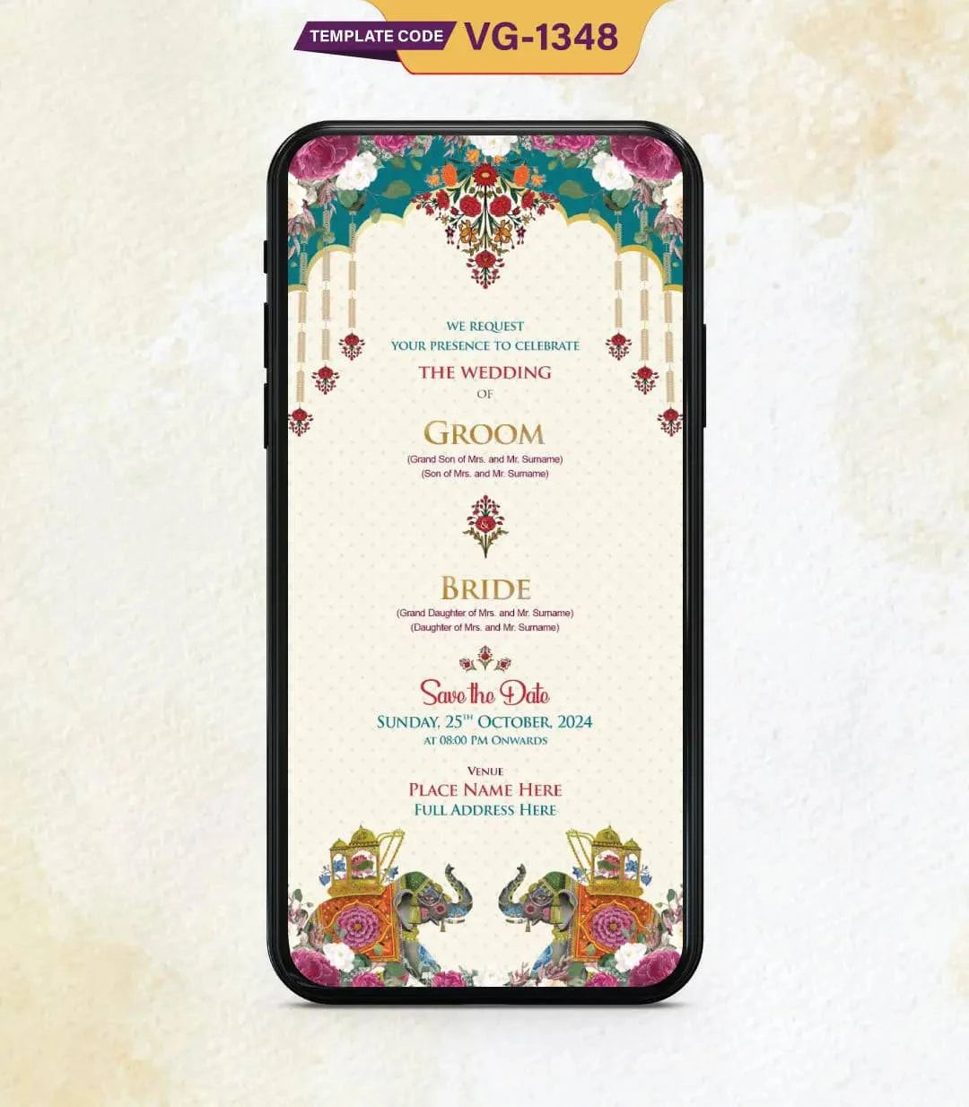 Digital Indian Wedding Invitation