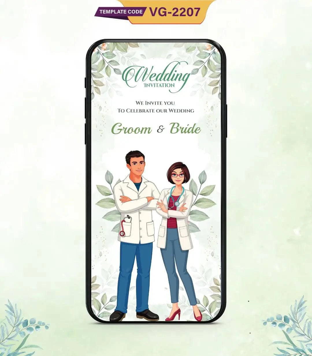 Doctor-Themed Wedding Invitation