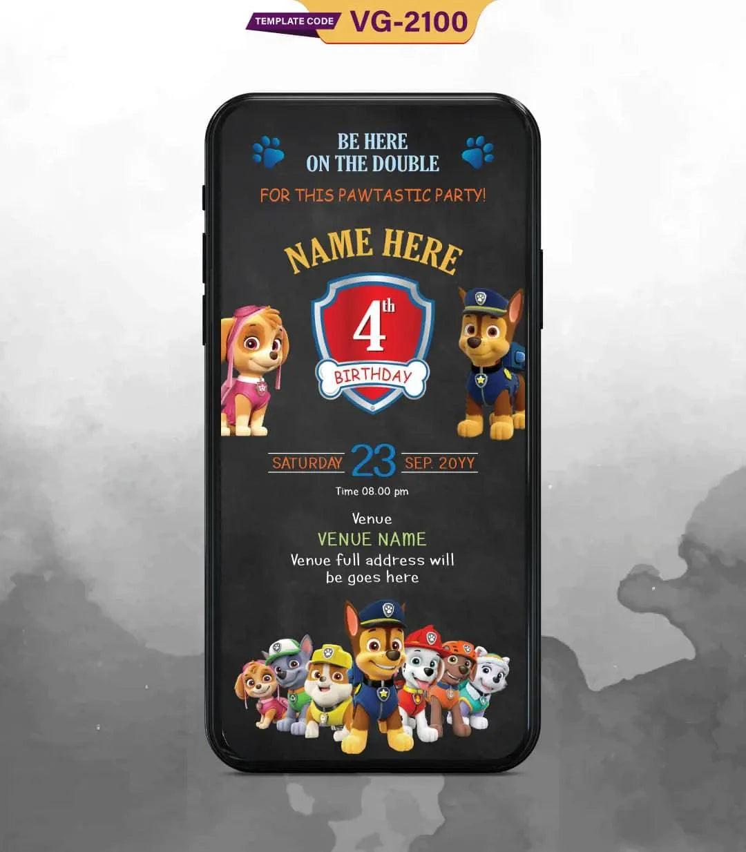 Dog Birthday Party Invitation