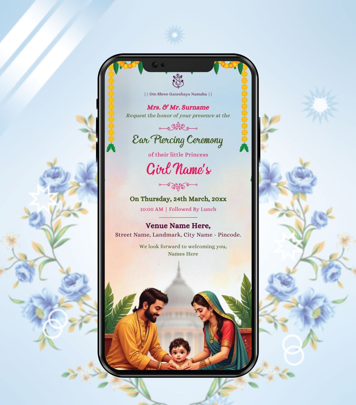 Ear Piercing Invitation