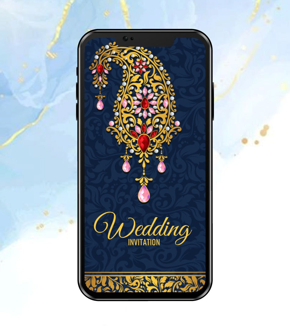 Elegant Classic Wedding Invitation | Royal Digital Save The Date | VG-1027