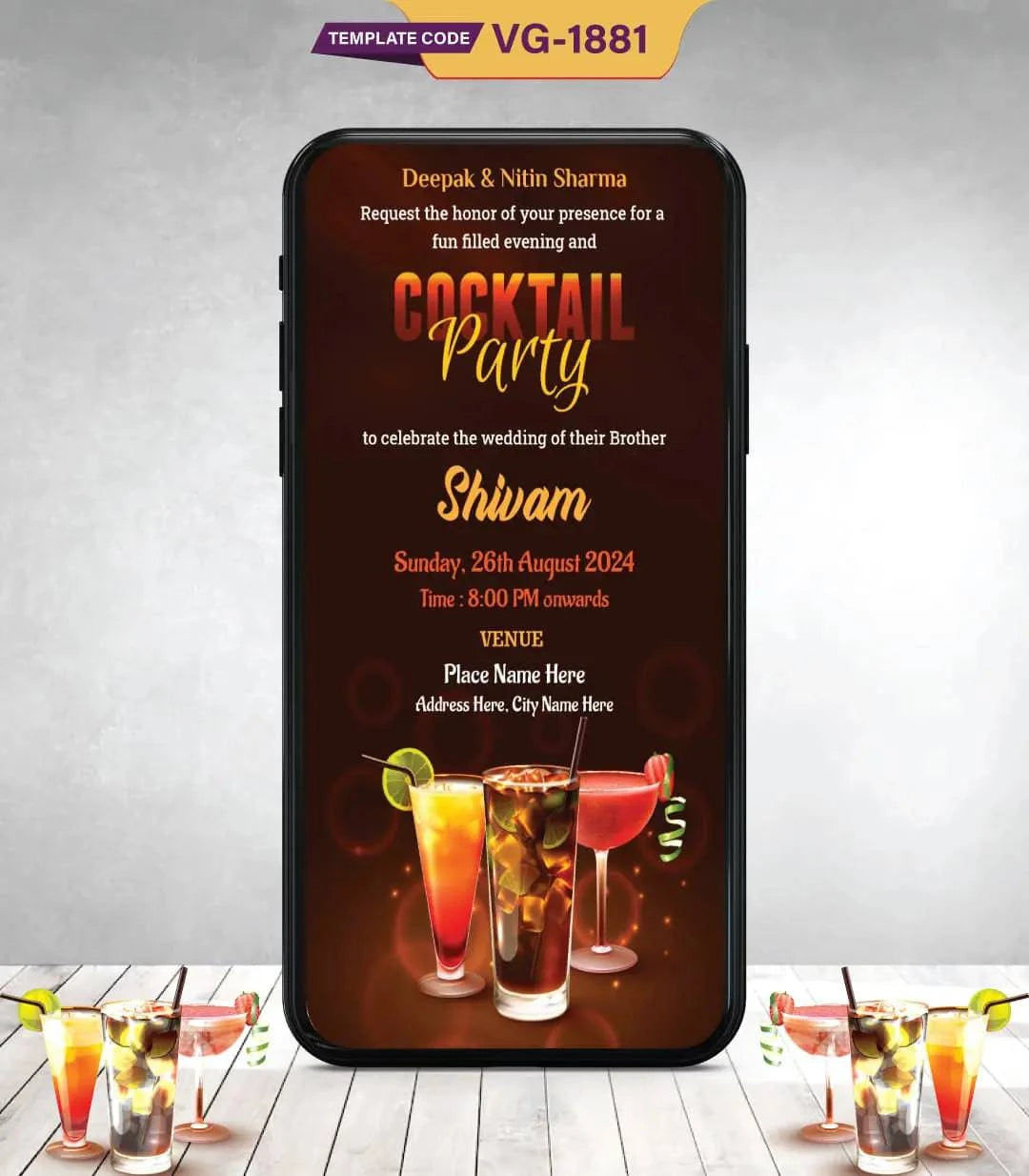 Elegant Cocktail Party Invitation