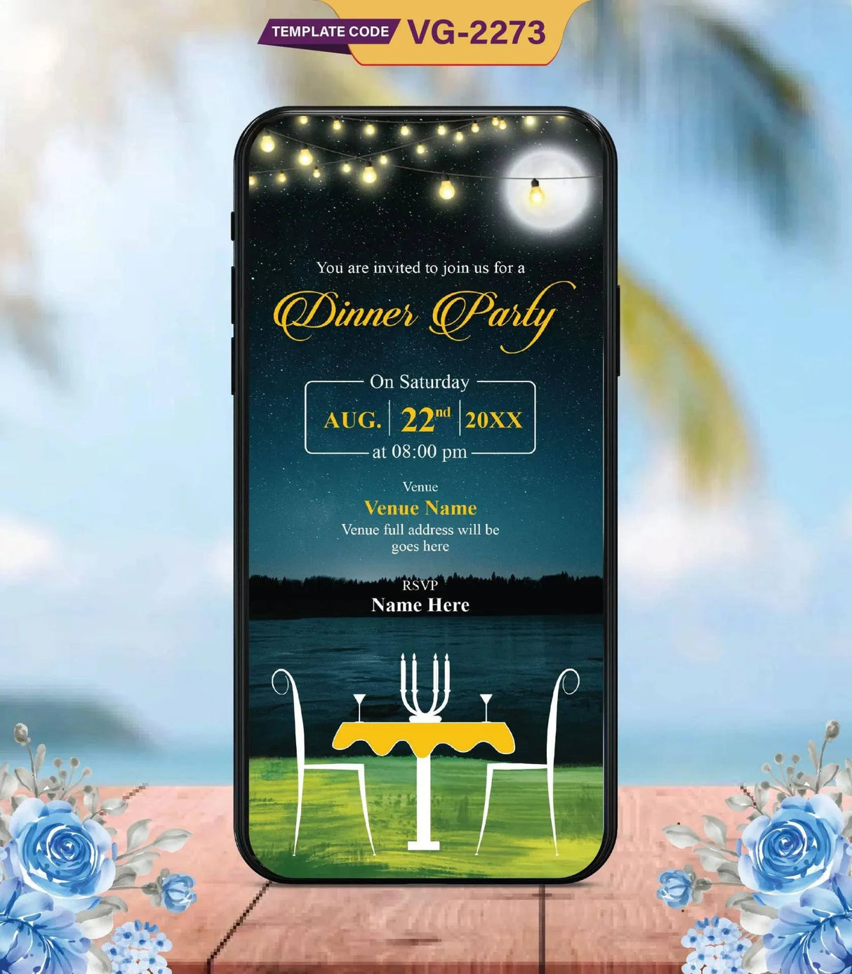 Elegant Dinner Party Invitation