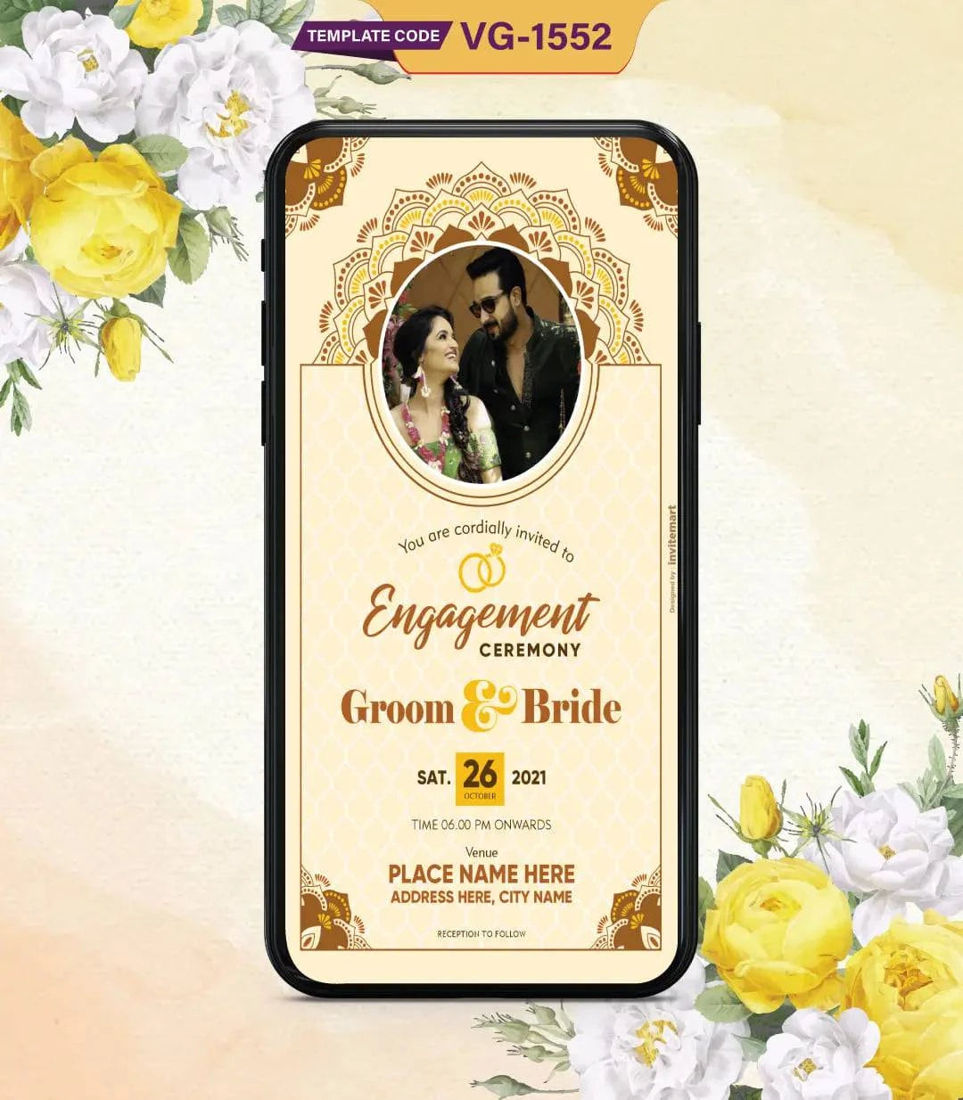 Elegant Engagement Ceremony Invitation