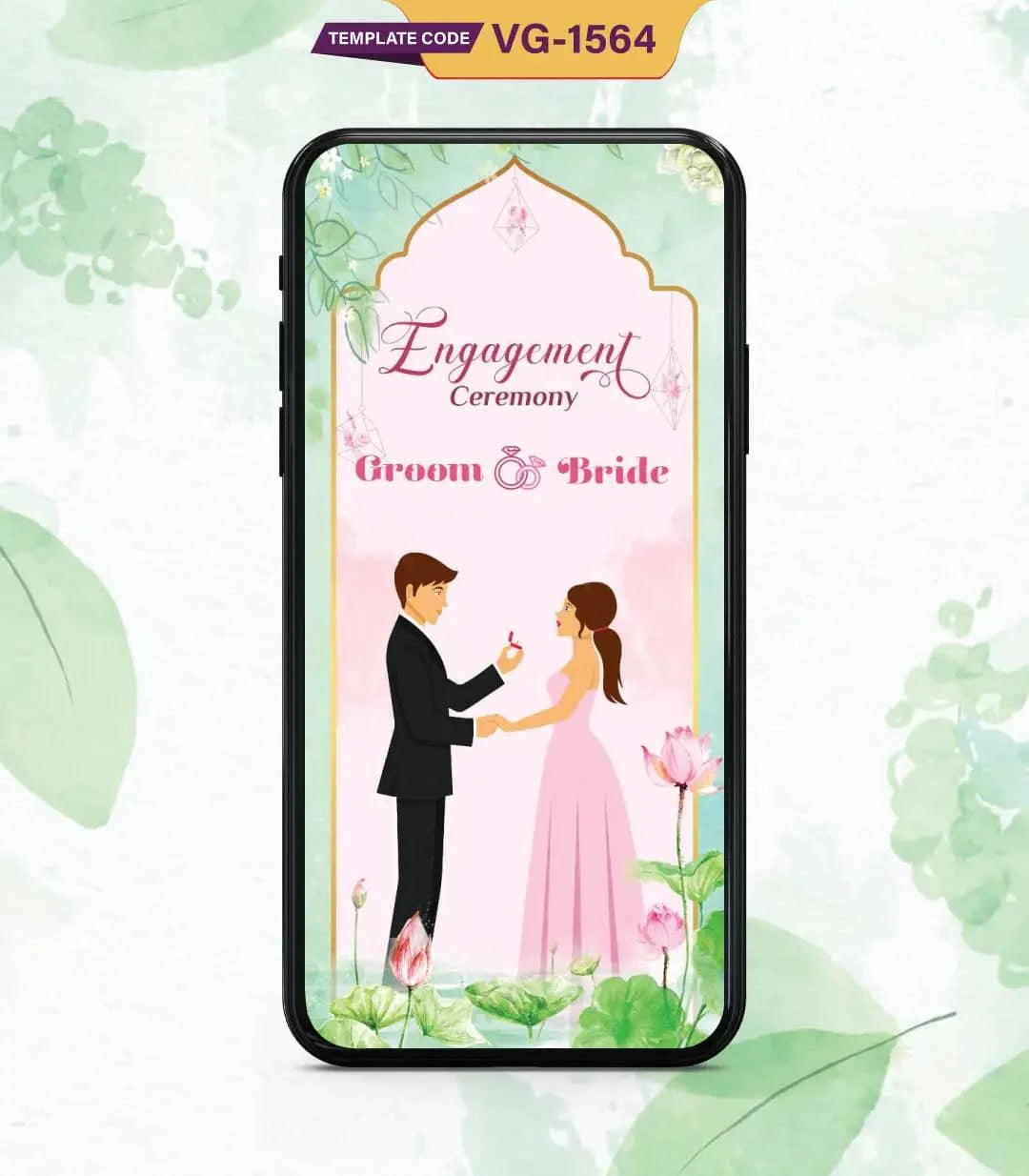 Elegant Floral Engagement Invitation PDF