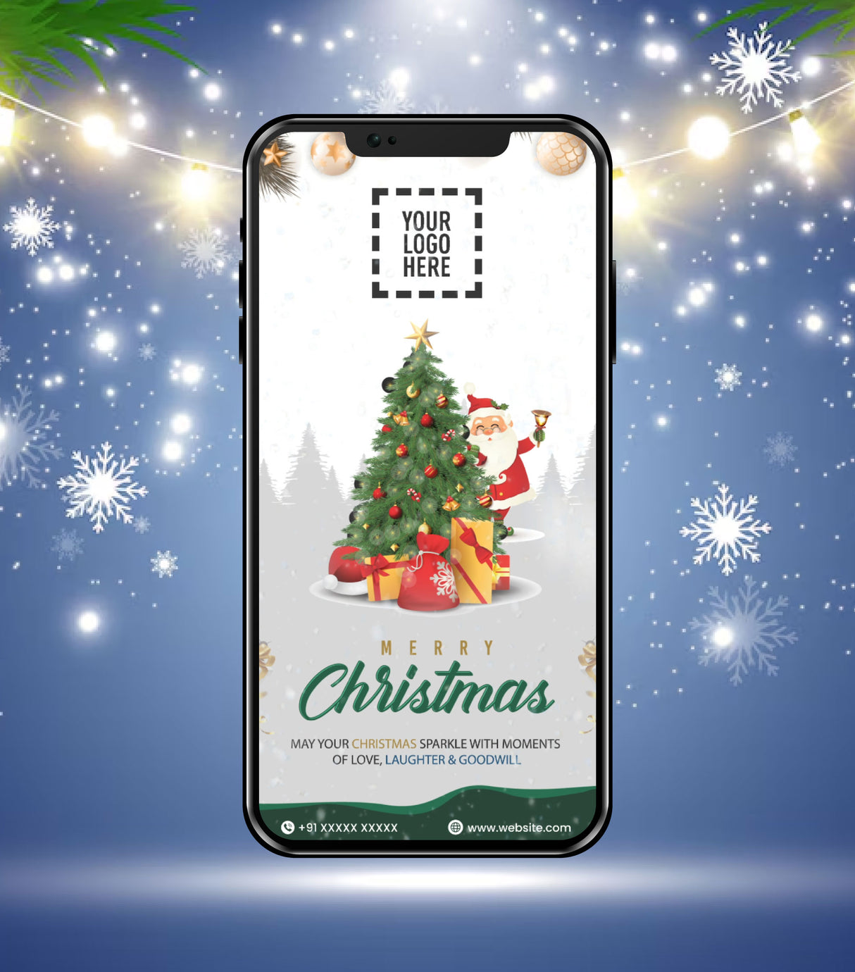 Christmas Motion Graphic with Business Logo | Festive Wishes Video | FW-1002 - VideoGiri