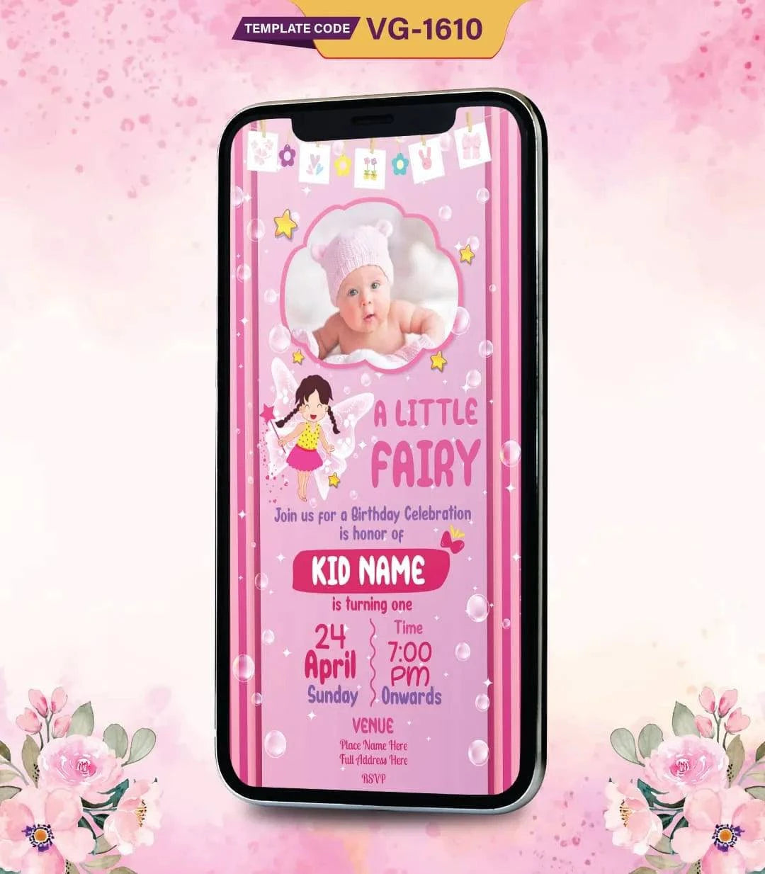 Fairy Birthday Invitation Card