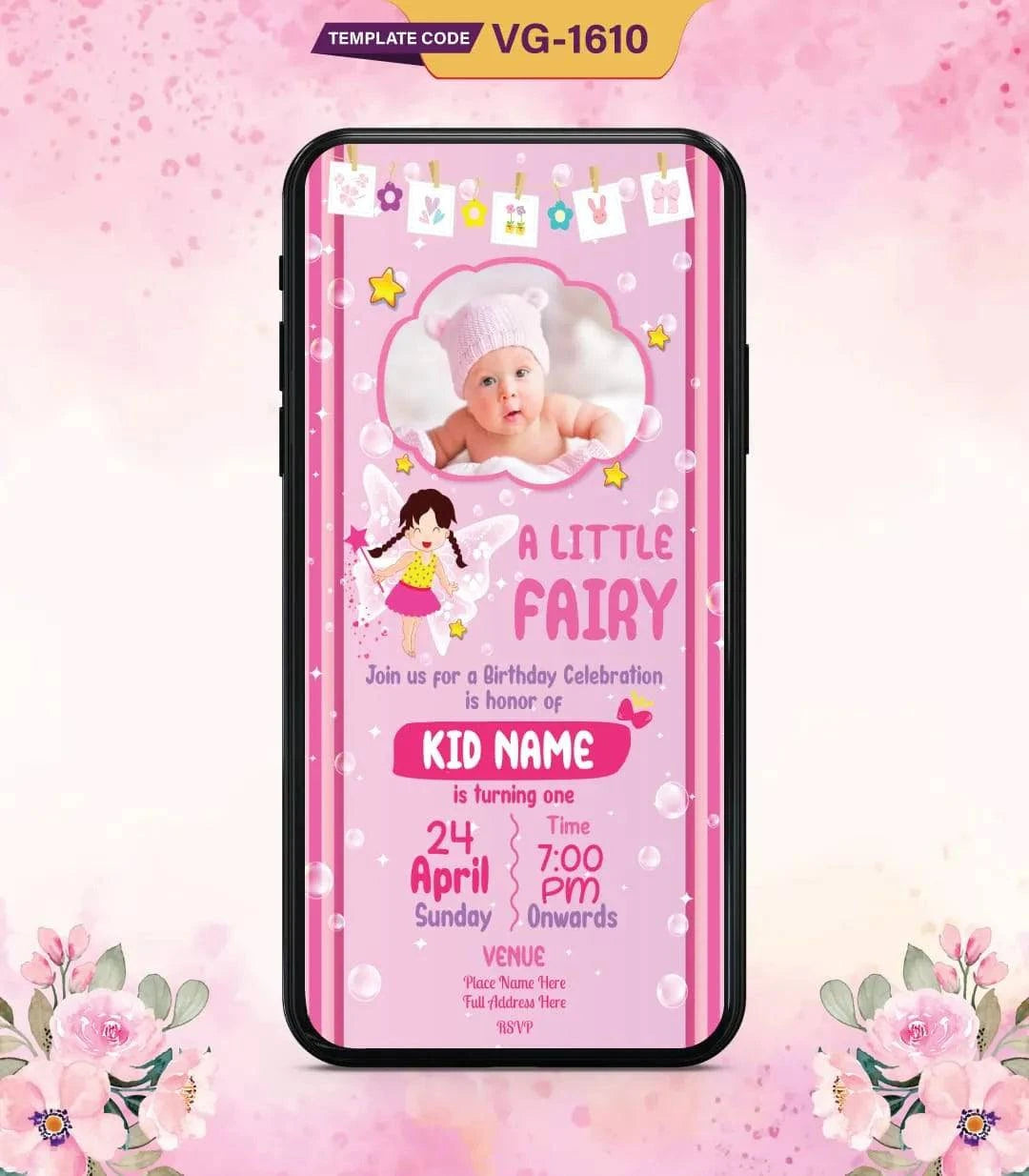 Fairy-Themed Birthday Invitation