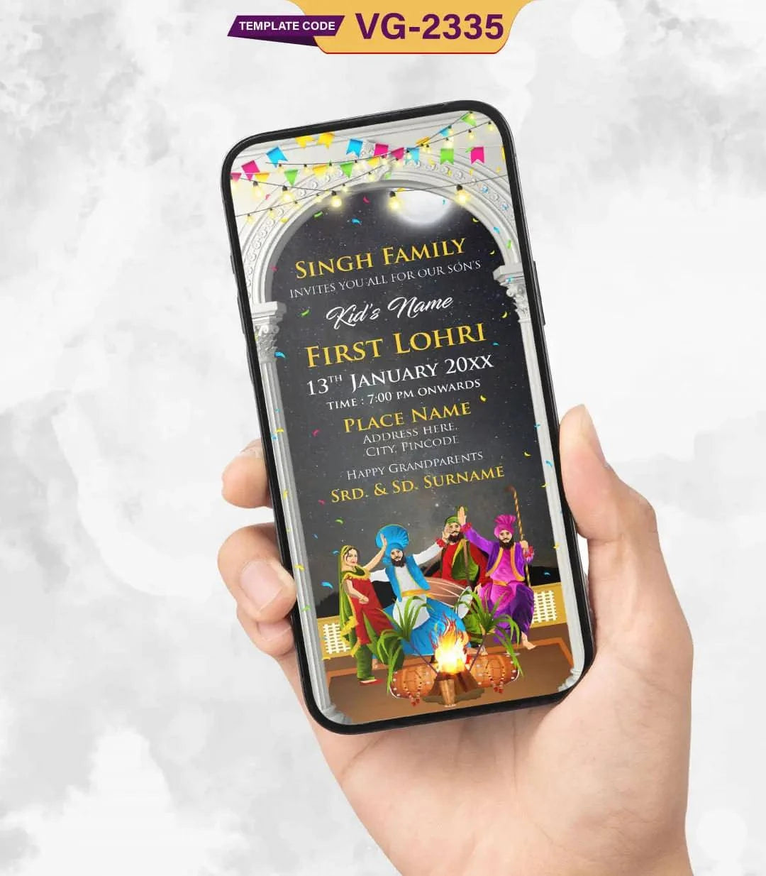 First Lohri Invitation