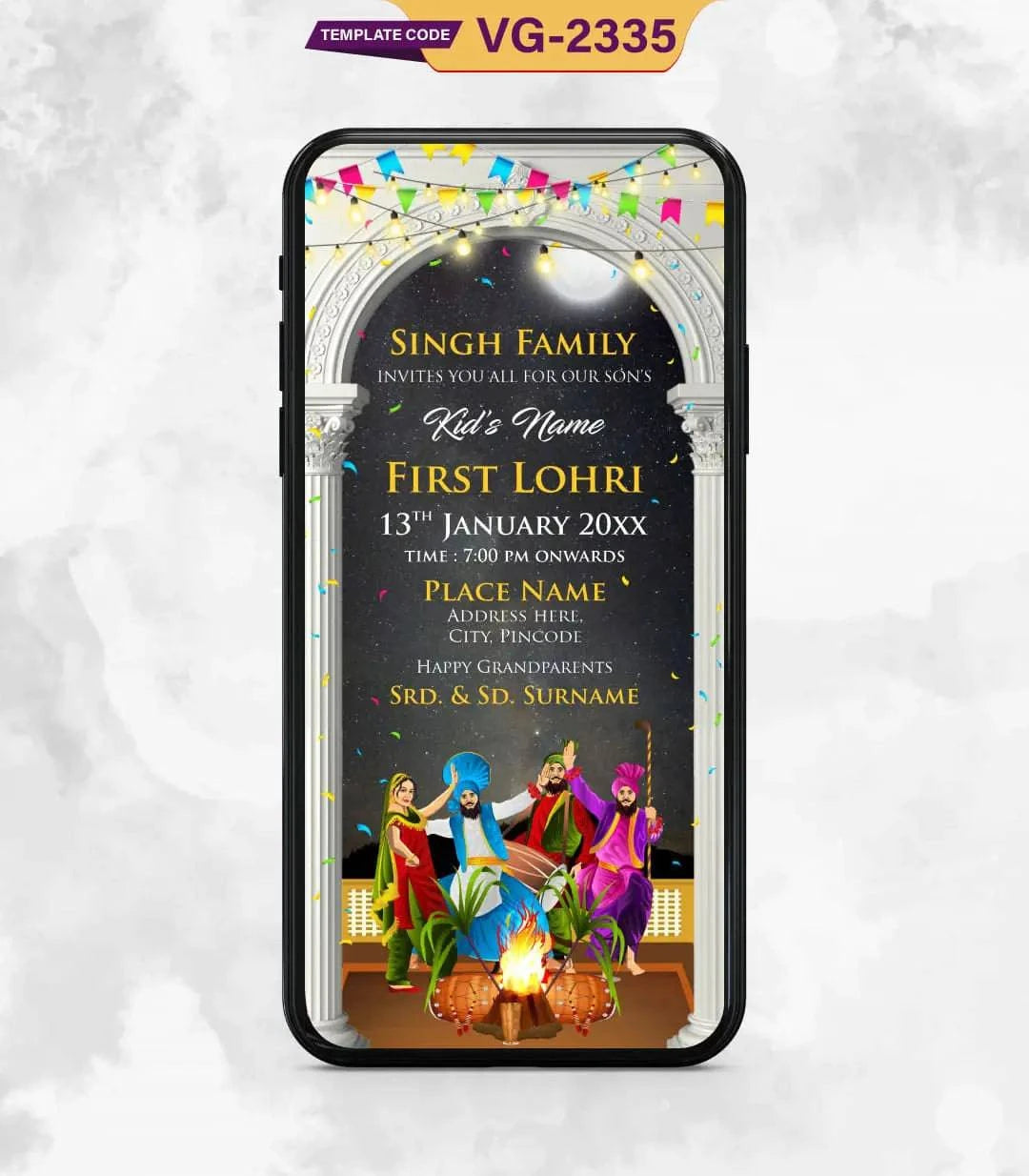 First Lohri Invitation