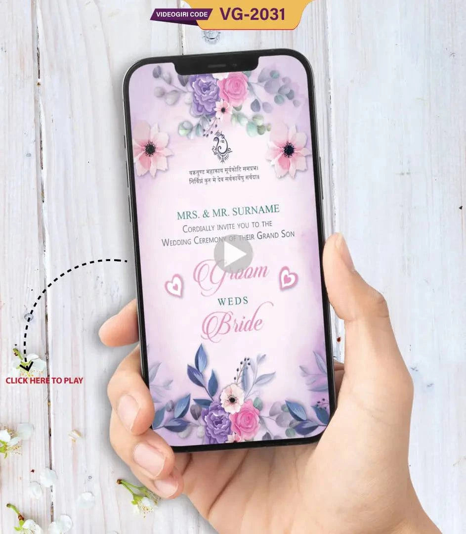 Floral Wedding Invitation Video Online