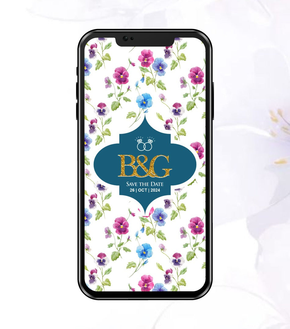 Floral Engagement Invitation