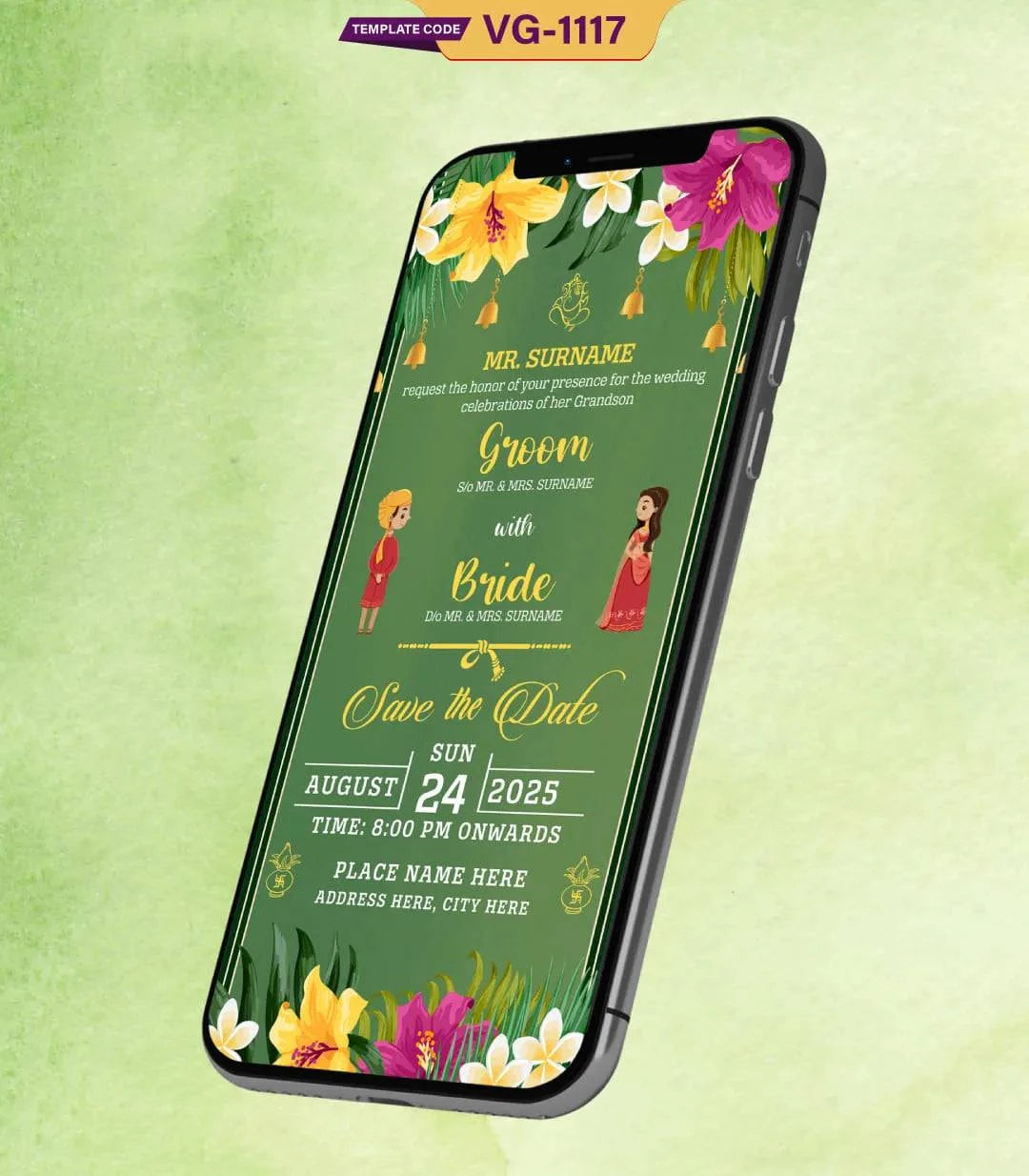 Floral Save The Date Wedding Invitation