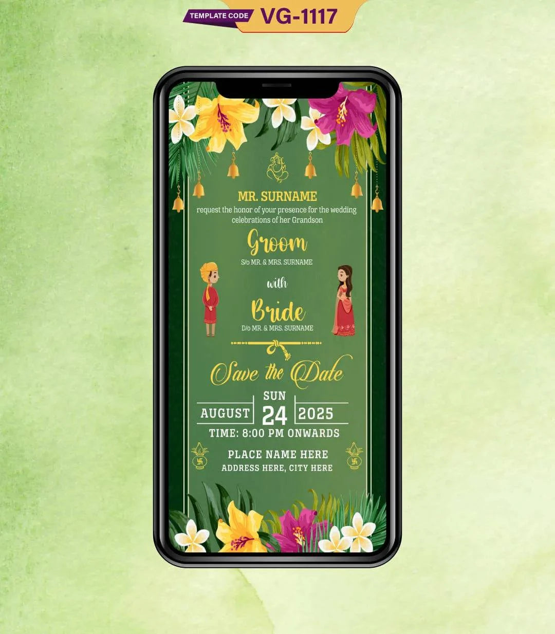 Floral Save The Date Wedding Invitation