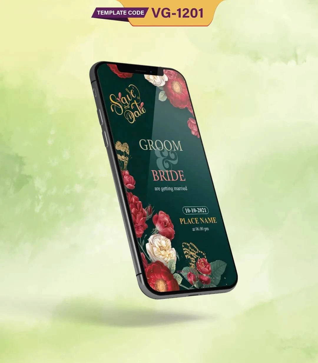 Floral Save The Date Wedding Invitation