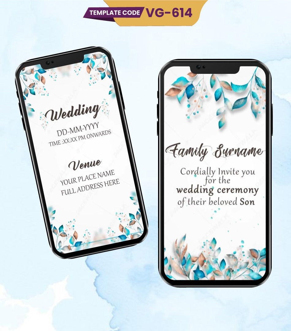 Floral Wedding Invitation Video Template