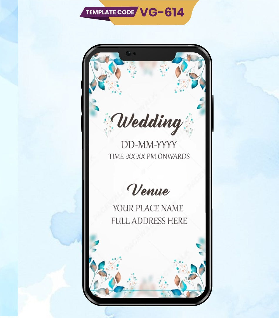 Floral Wedding Invitation Video Template
