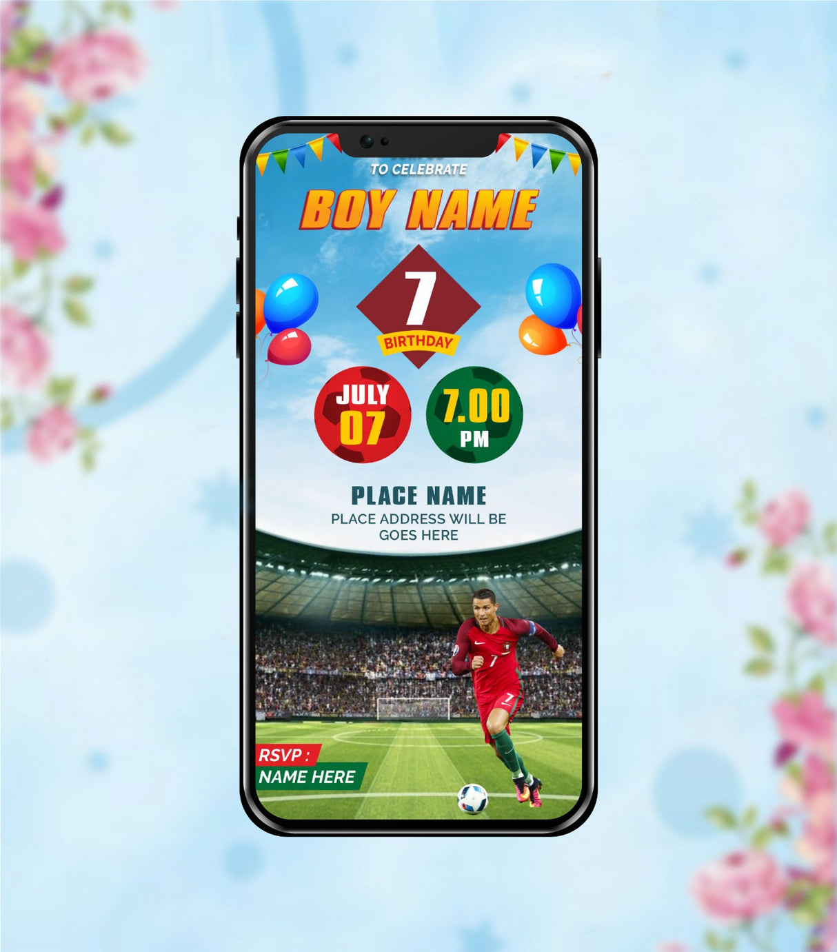 Football Birthday Invitation Card