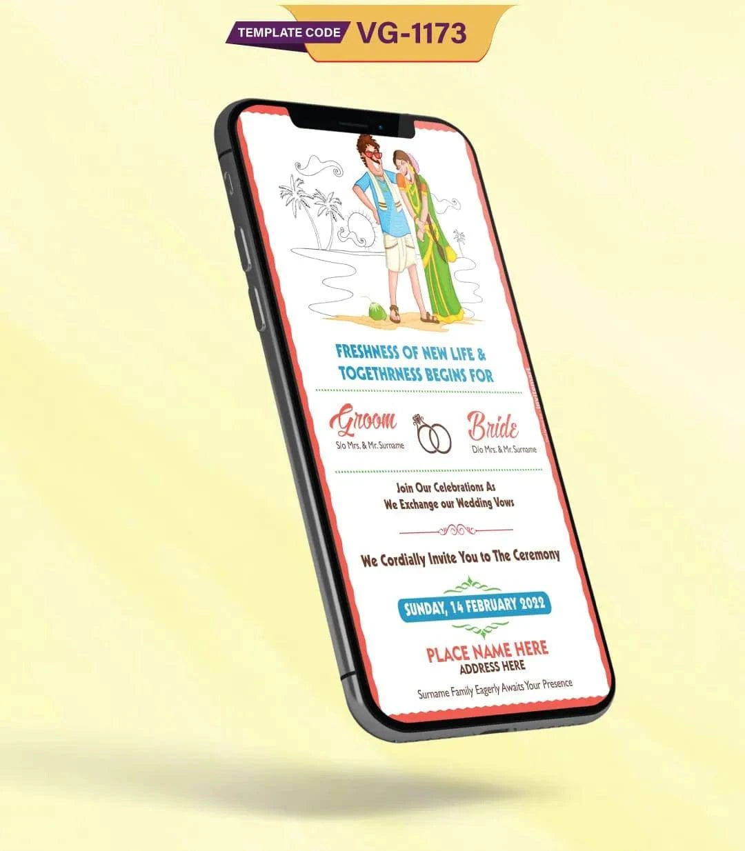 Funny South Indian Wedding Invitation Card