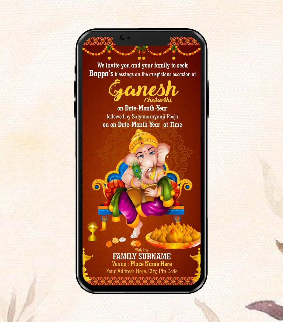 Ganesh Chaturthi Invitation Templates