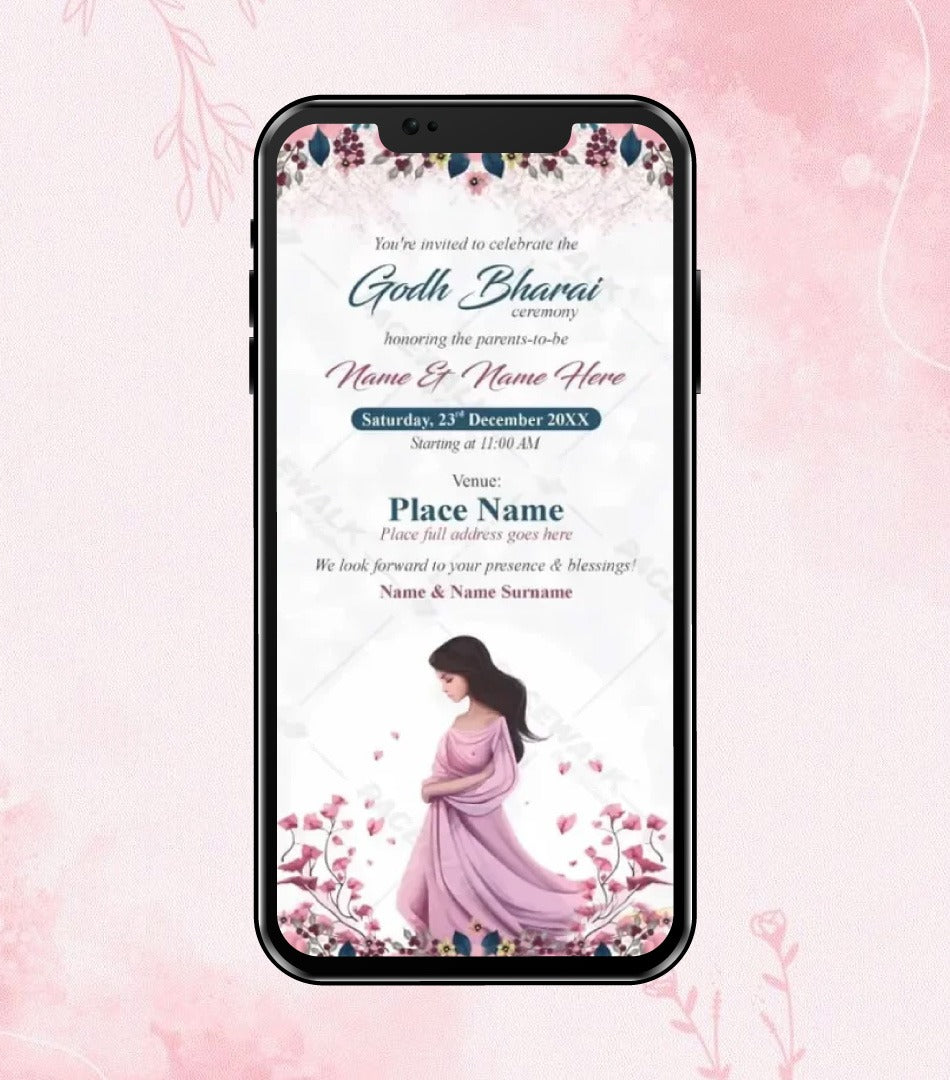 Godh Bharai Invitation Card