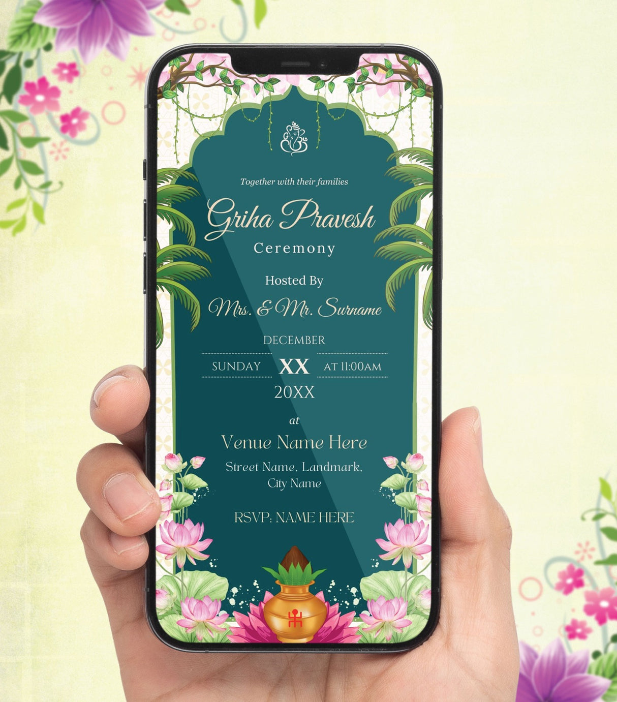 Griha Pravesh Ceremony Invite