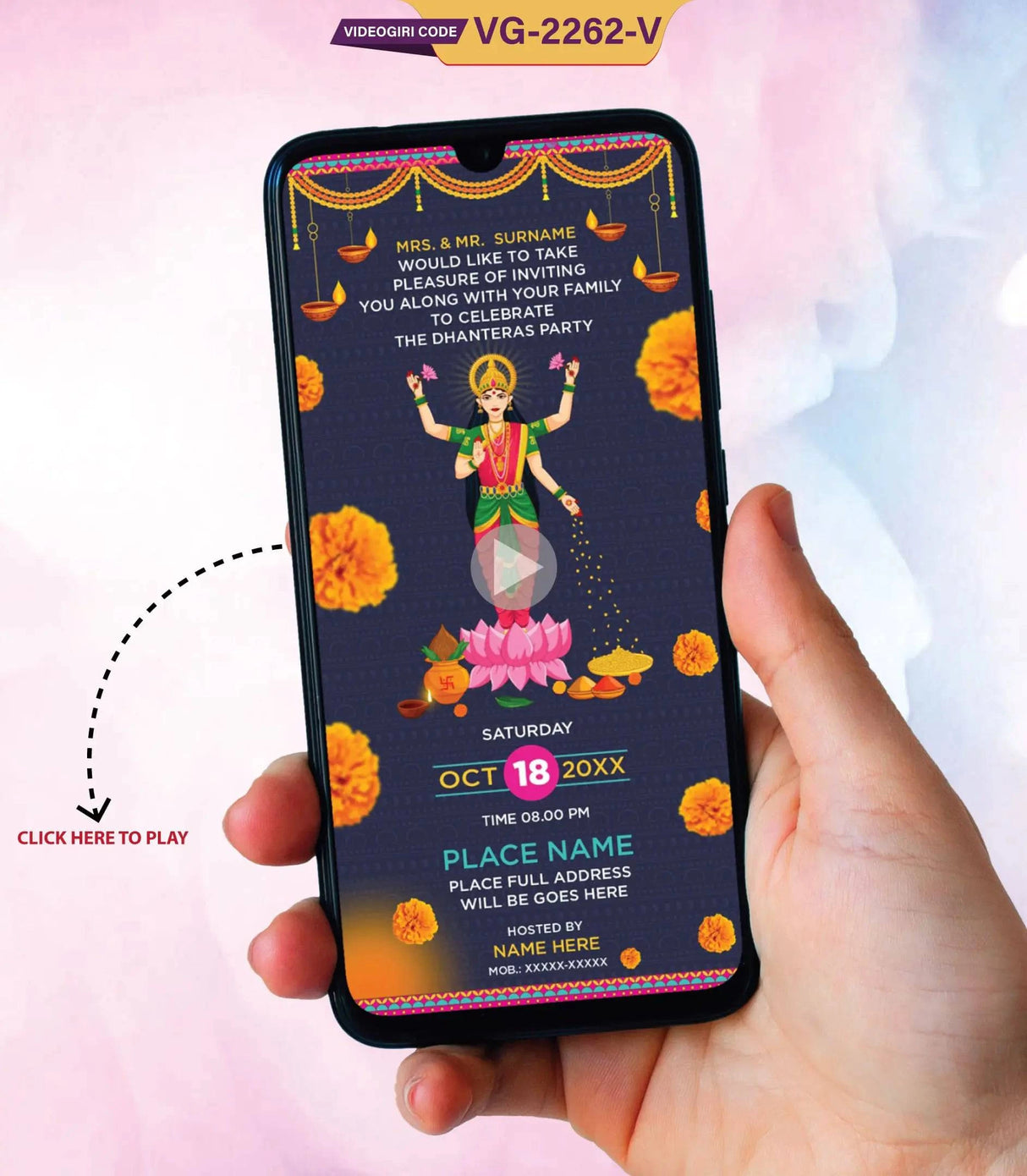 Happy Dhanteras Invitation Video