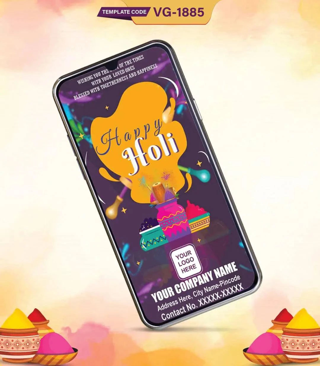 Happy Holi Invitation Card