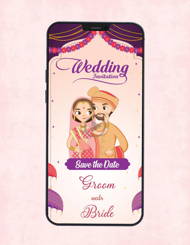 Hindu Save the Date Video Invitation | VG-1241-V - VideoGiri