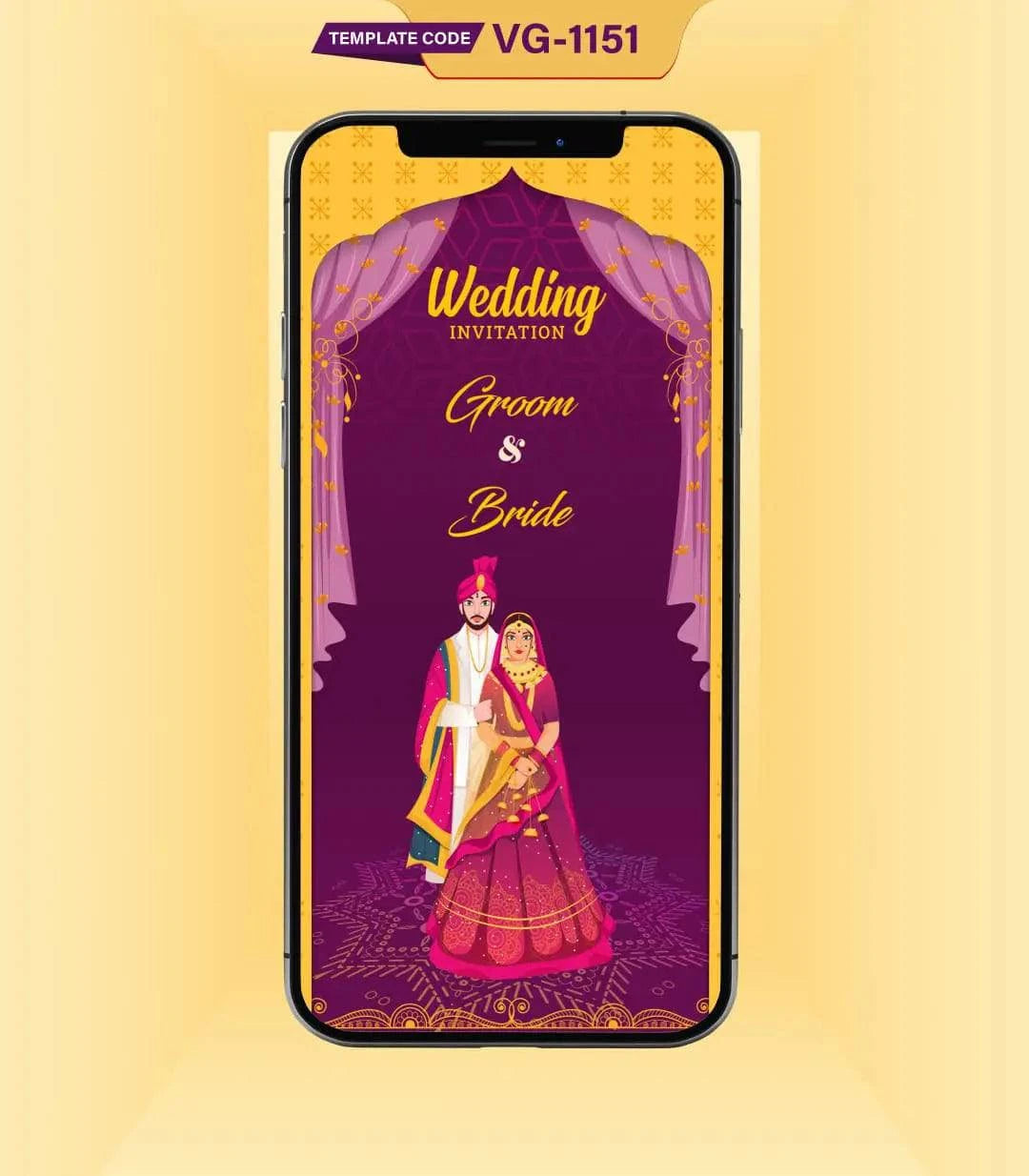 Hindu Traditional Wedding Invitation Card