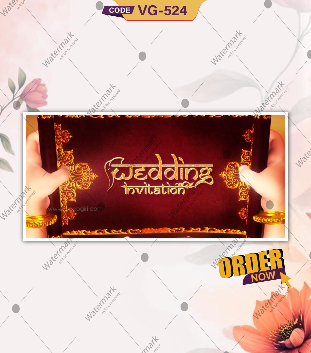 Hindu Wedding Invitation Video with Ganesha