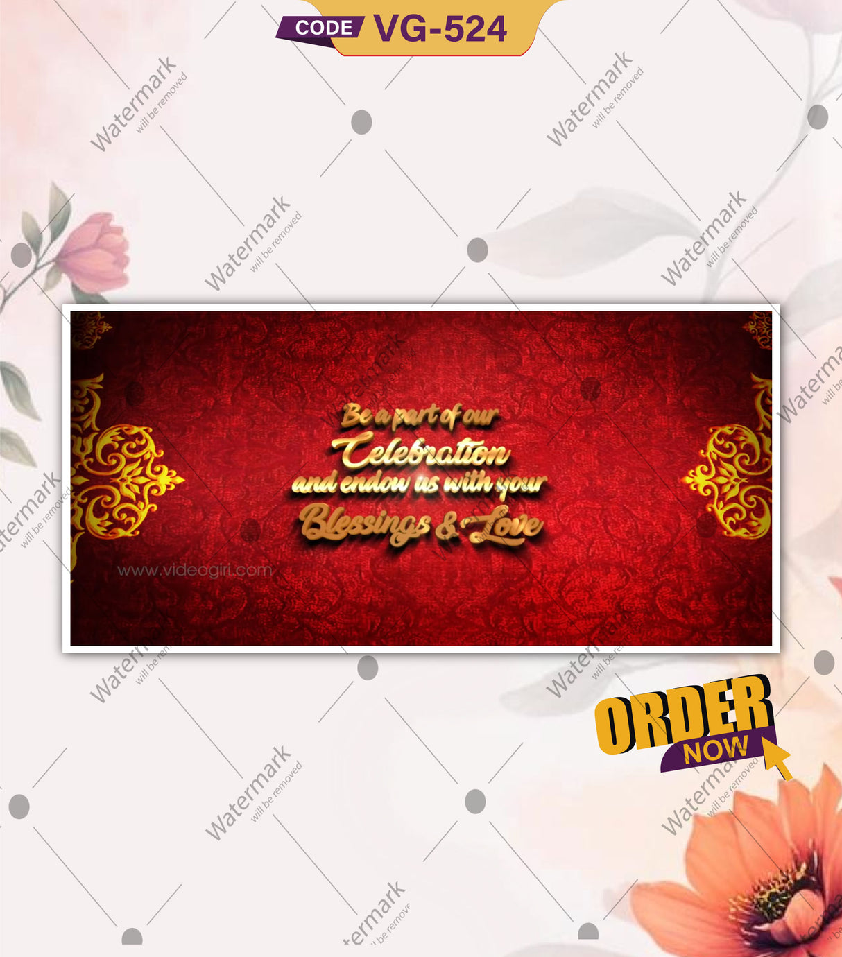 Hindu Wedding Invitation Video with Ganesha