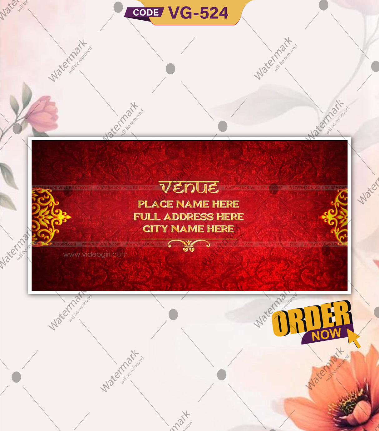 Hindu Wedding Invitation Video with Ganesha