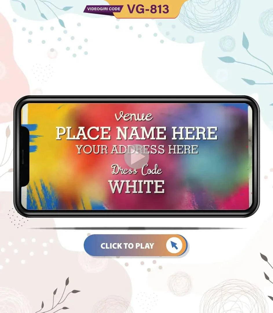 Holi Party Invitation Video