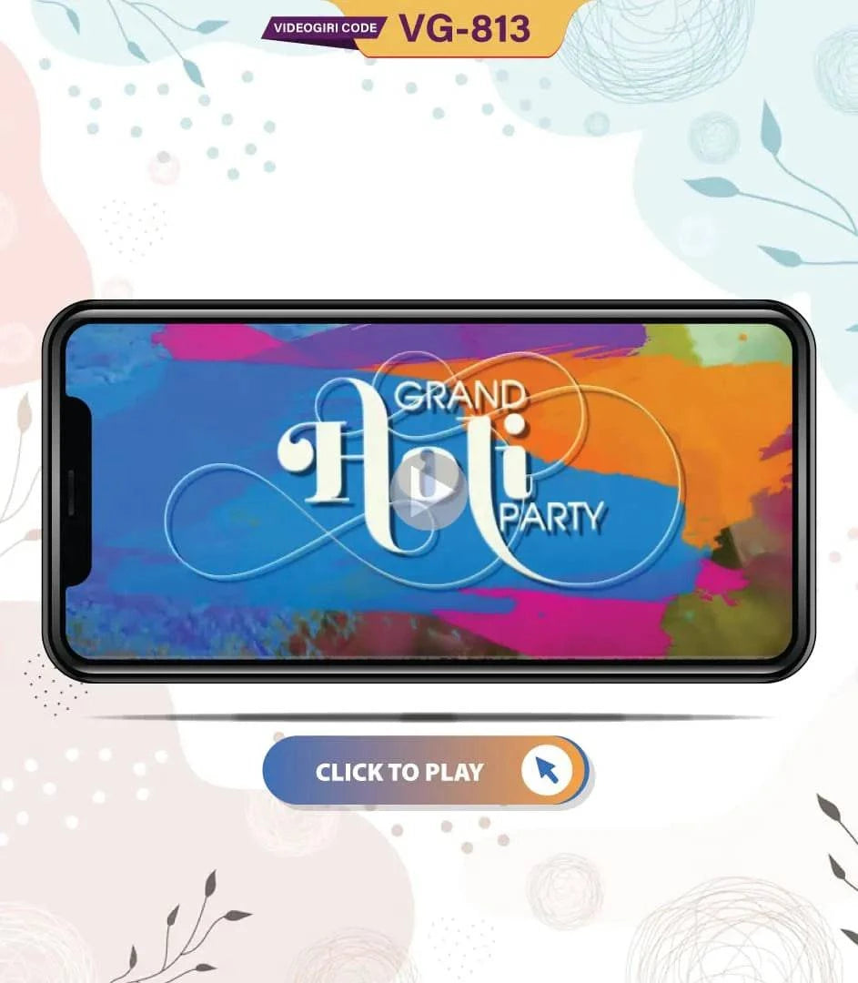 Holi Party Invitation Video