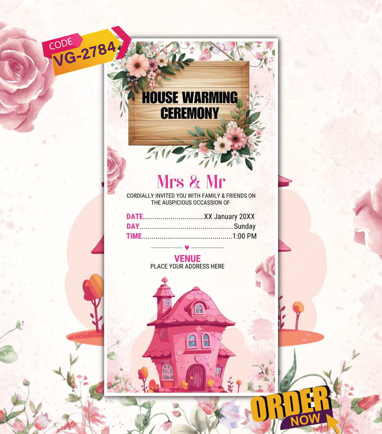 Housewarming Ceremony Invitation Card
