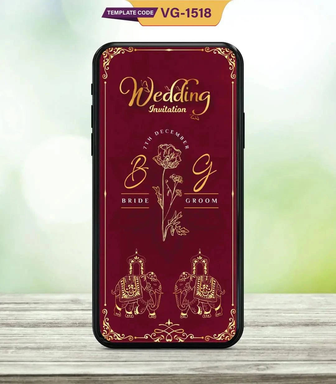 Indian Caricature Wedding PDF Card