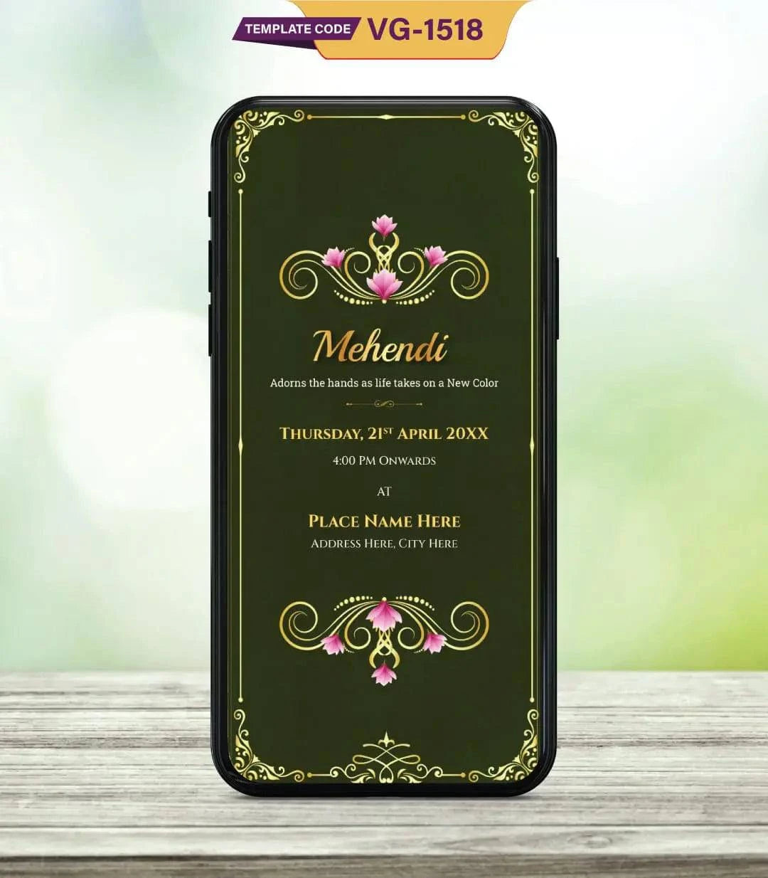 Indian Caricature Wedding PDF Card