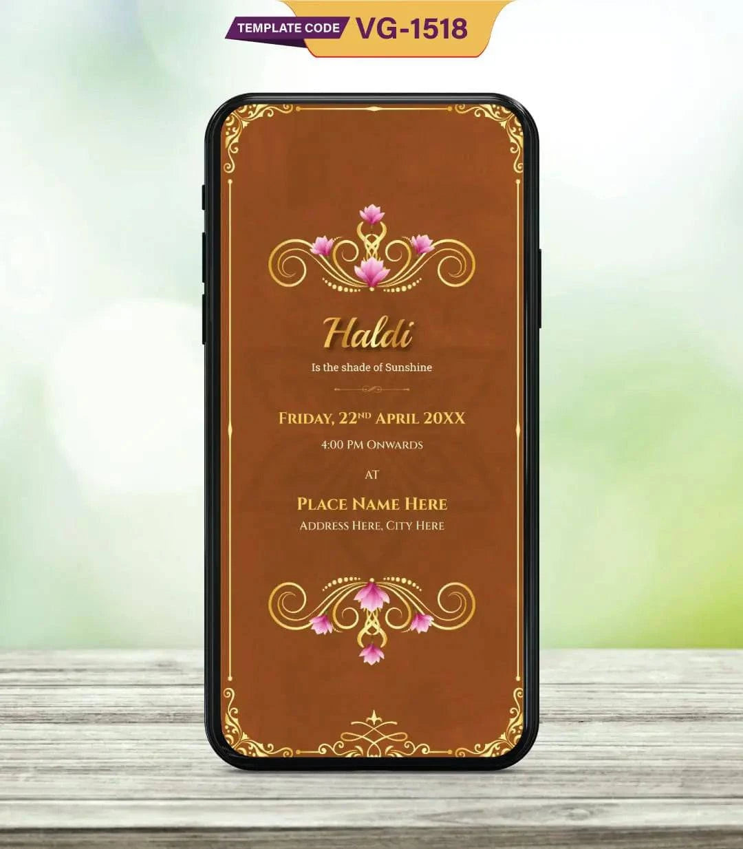 Indian Caricature Wedding PDF Card