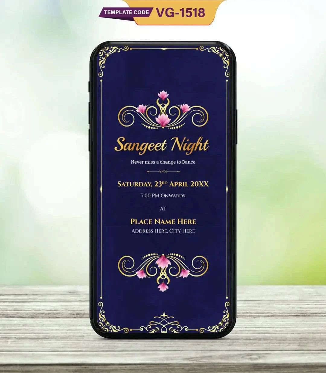 Indian Caricature Wedding PDF Card