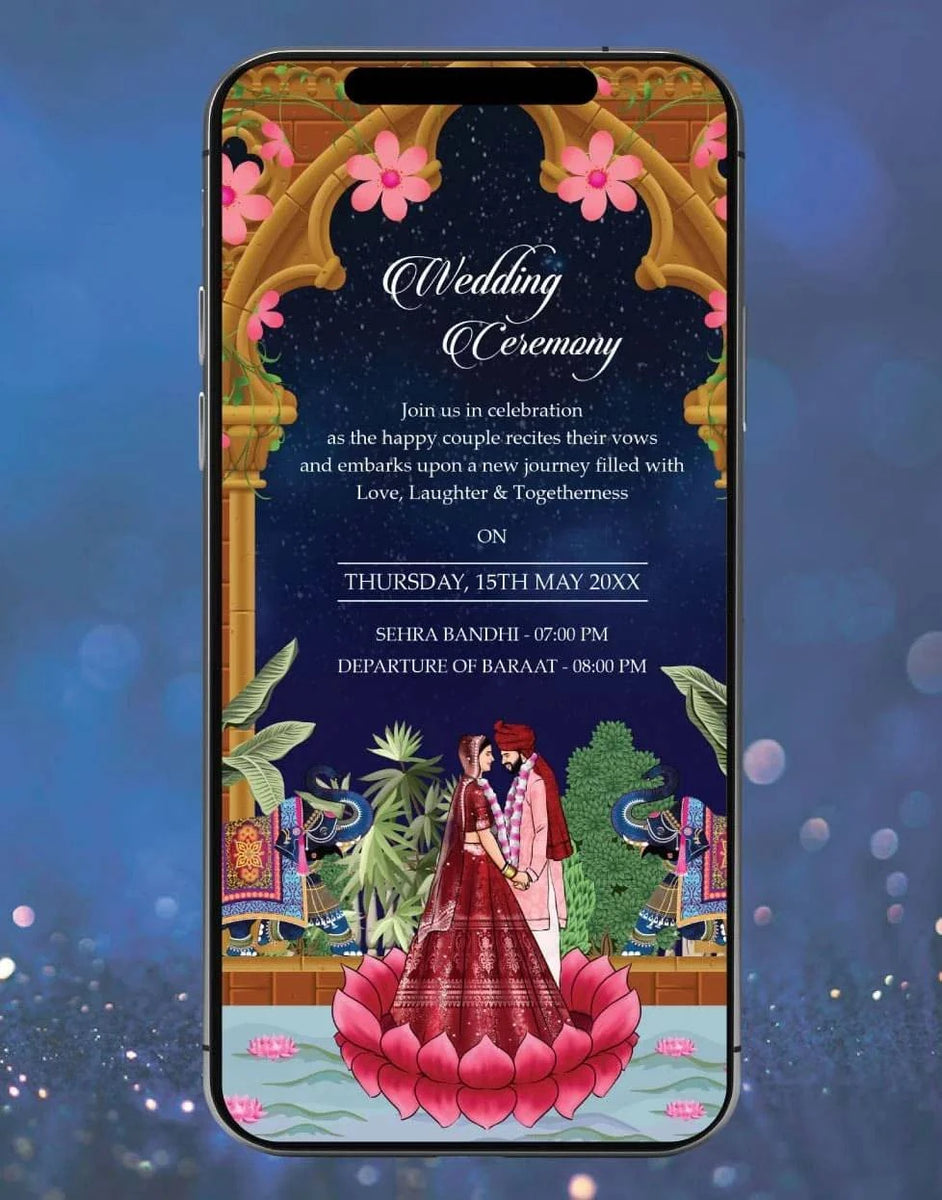 Indian Digital Wedding Invitation Card VG2645 VideoGiri