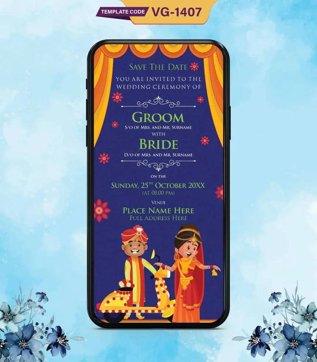 Indian Save The Date Wedding Card