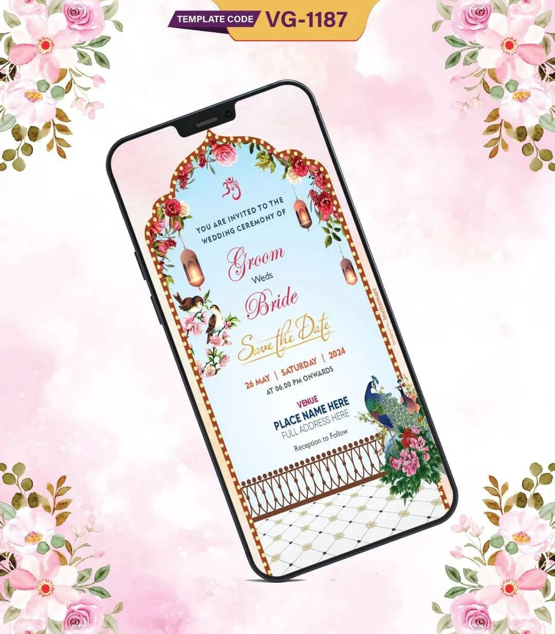 Indian Traditional Wedding Invite Card